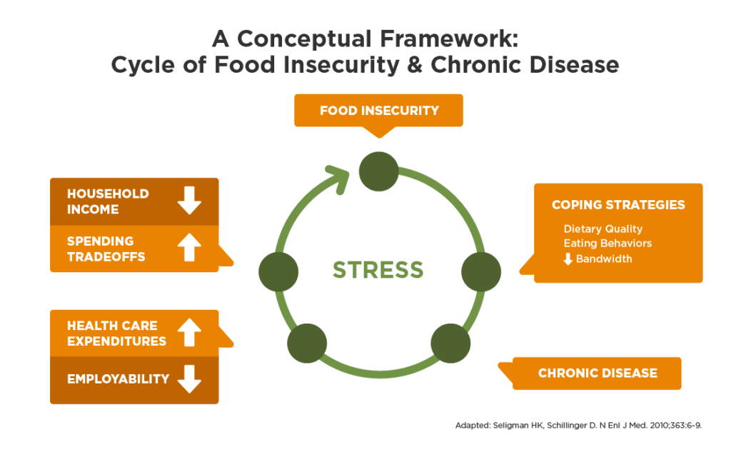 Cycle of Food Insecurity and Chronic Disease infographic